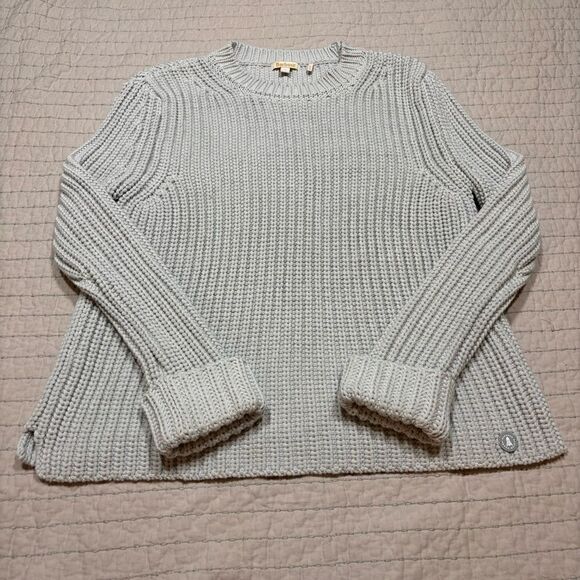 Barbour Knit Sweater Women’s 10 Blue Crew Neck Pullover Casual - Picture 1 of 8